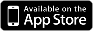 Black rectangular badge with a smartphone icon and white text.